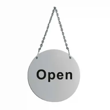 Stainless Steel Door Sign - Open and Closed
