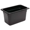 Vogue Polycarbonate 1/4 Gastronorm Container 150mm Black