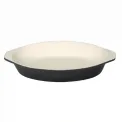 Vogue Black Cast Iron Oval Gratin Dish 650ml