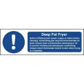 Vogue Deep Fat Fryer Safety Sign
