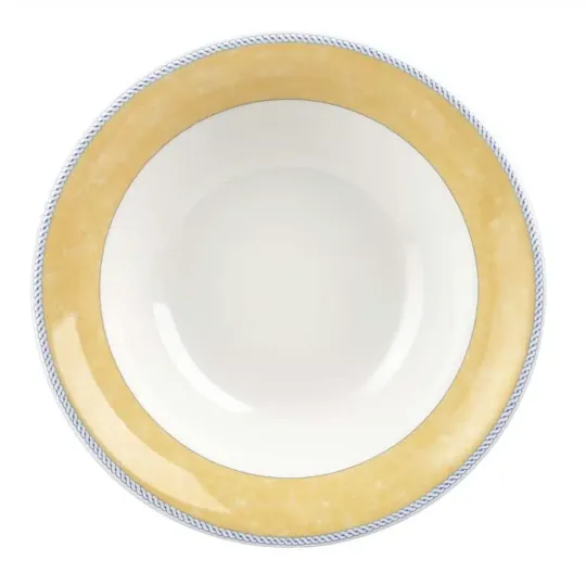 Churchill New Horizons Marble Border Salad Bowls Yellow 252mm