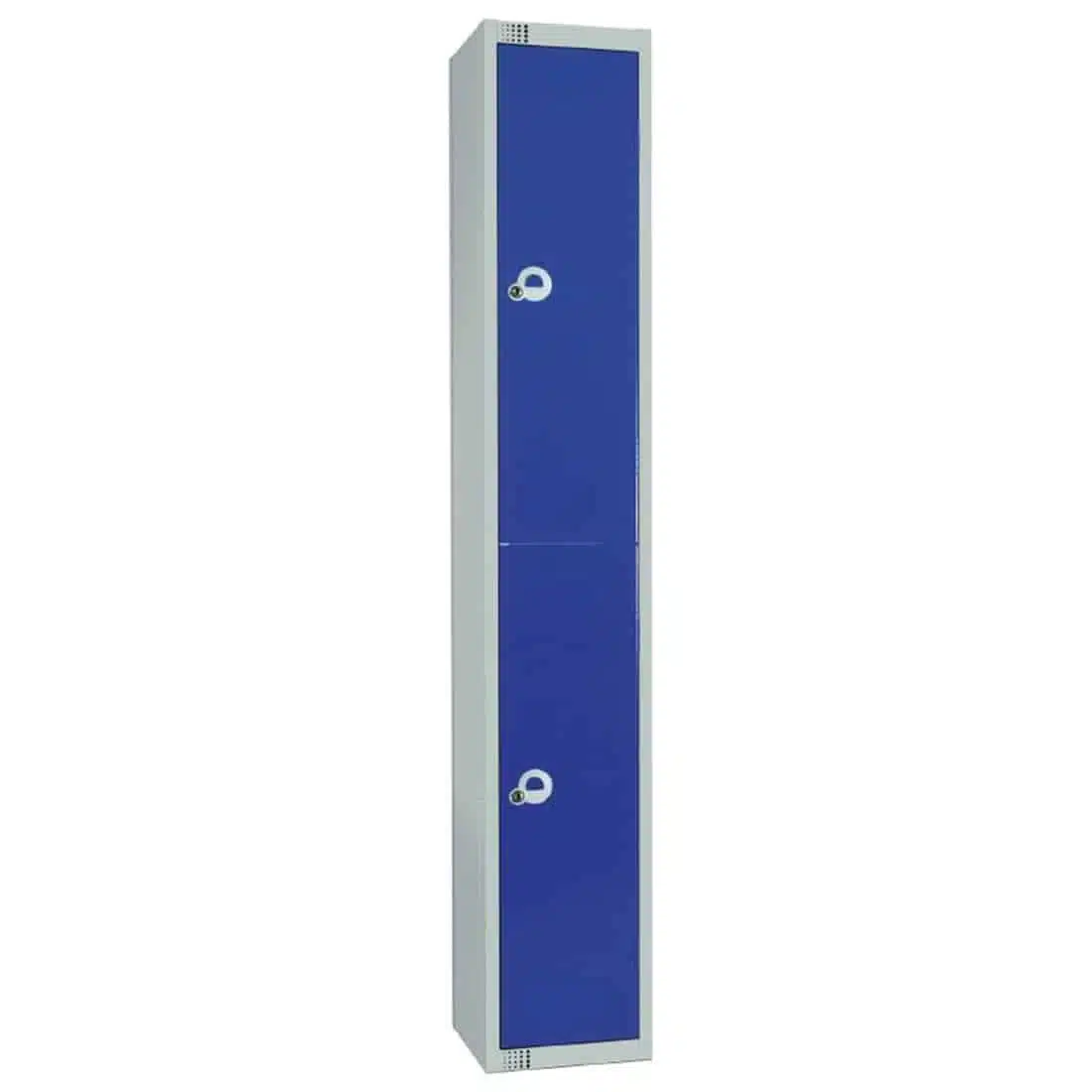 Elite Double Door Camlock Locker with Sloping Top Blue
