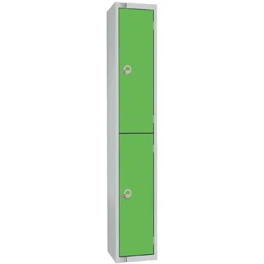 Elite Double Door Padlock Locker Green