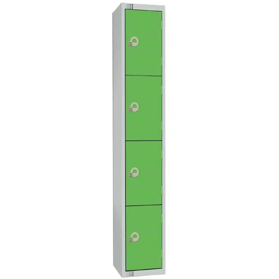 Elite Four Door Coin Return Locker Green