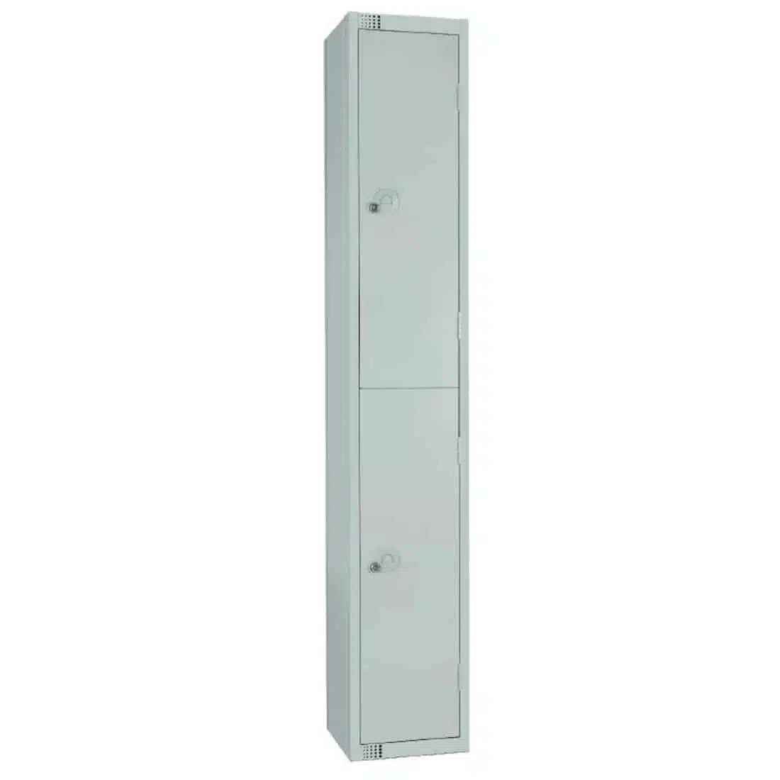 Elite Double Door Camlock Locker with Sloping Top Grey