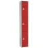 Elite Four Door Manual Combination Locker Locker Red with Sloping Top
