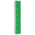 Elite Six Door Electronic Combination Locker with Sloping Top Green