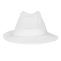 Trilby Hat with Net Snood White