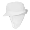 Trilby Hat with Net Snood White
