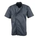 Chef Works Unisex Springfield Lightweight Short Sleeve Zipper Coat Ink Blue - Image 14