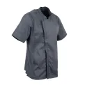 Chef Works Unisex Springfield Lightweight Short Sleeve Zipper Coat Ink Blue - Image 16