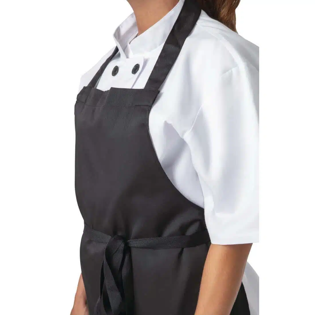 Nisbets Essentials Bib Aprons Polycotton Black (Pack of 2) - Image 2