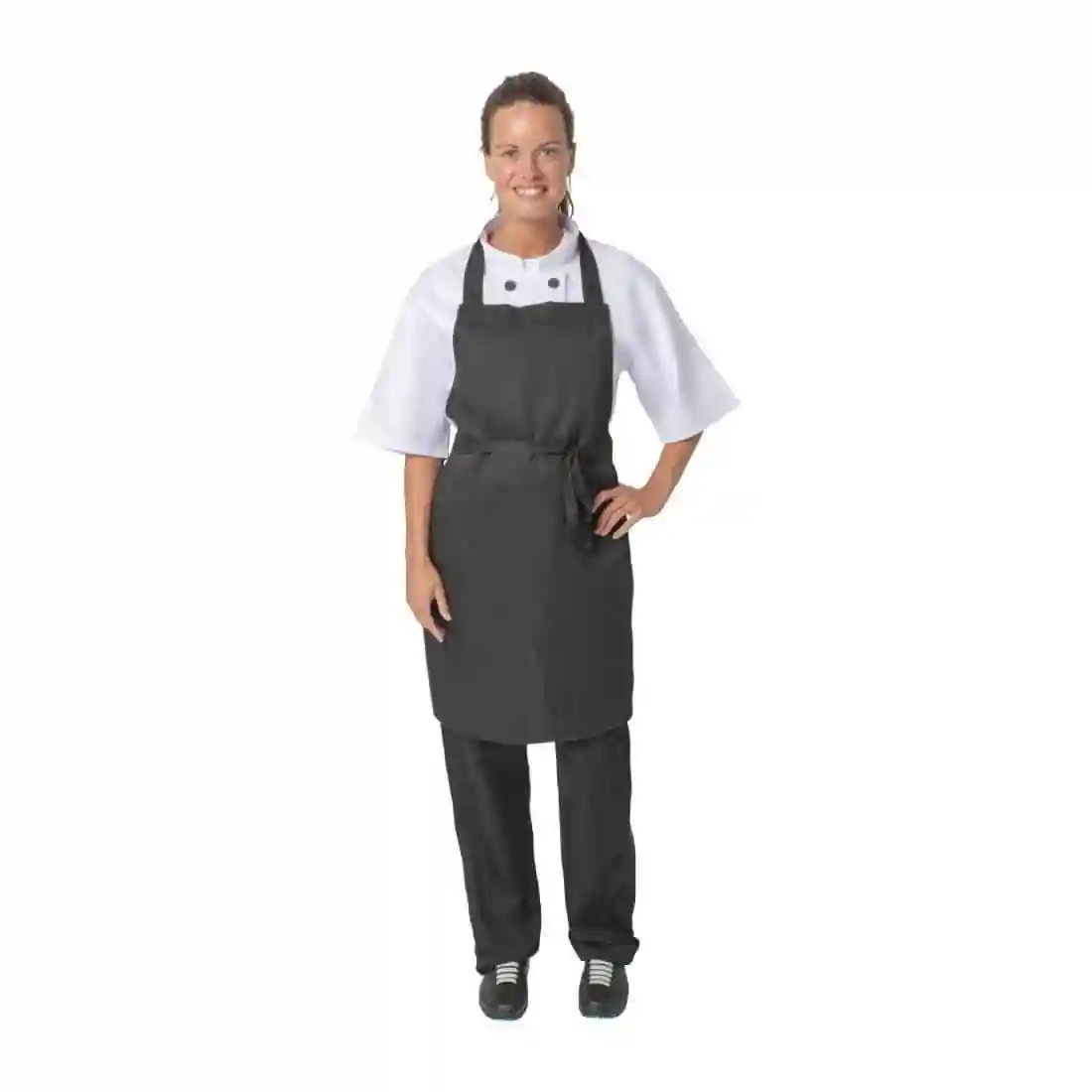 Nisbets Essentials Bib Aprons Polycotton Black (Pack of 2)