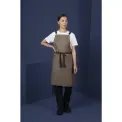 Southside Linen Blend Bib Apron Chocolate