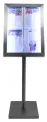 Brushed Steel Illuminated Menu Stand