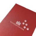 Red Soho Buckram Menu Covers