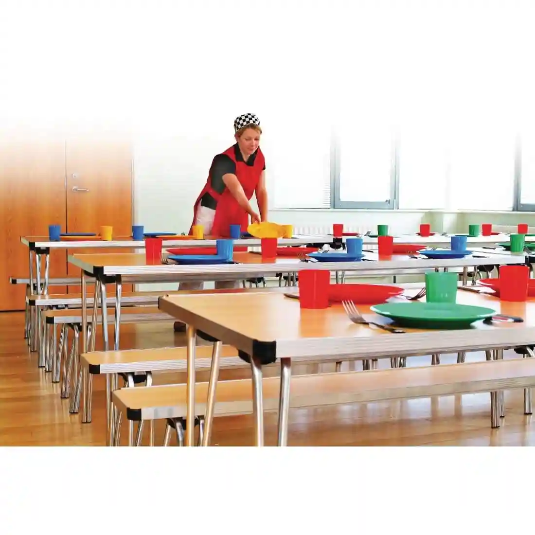 Gopak Contour Stacking Bench Oak Effect 6ft - Image 3