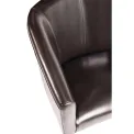 Bolero PU Leather Tub Armchair Dark Brown (Single) - Image 3