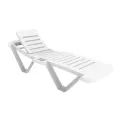 Polypropylene Sun Loungers White (Pack of 2) - Image 1