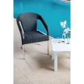 Bolero Wicker Wraparound Bistro Chairs Charcoal (Pack of 4) - Image 7