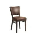 Oregon Wenge Wood and Faux Leather Dining Chair Espresso (Pack of 2) - Image 1