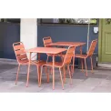 Bolero Terracotta Slatted Steel Side Chairs (Pack of 4) - Image 8