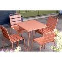 Bolero Terracotta Slatted Steel Side Chairs (Pack of 4) - Image 9