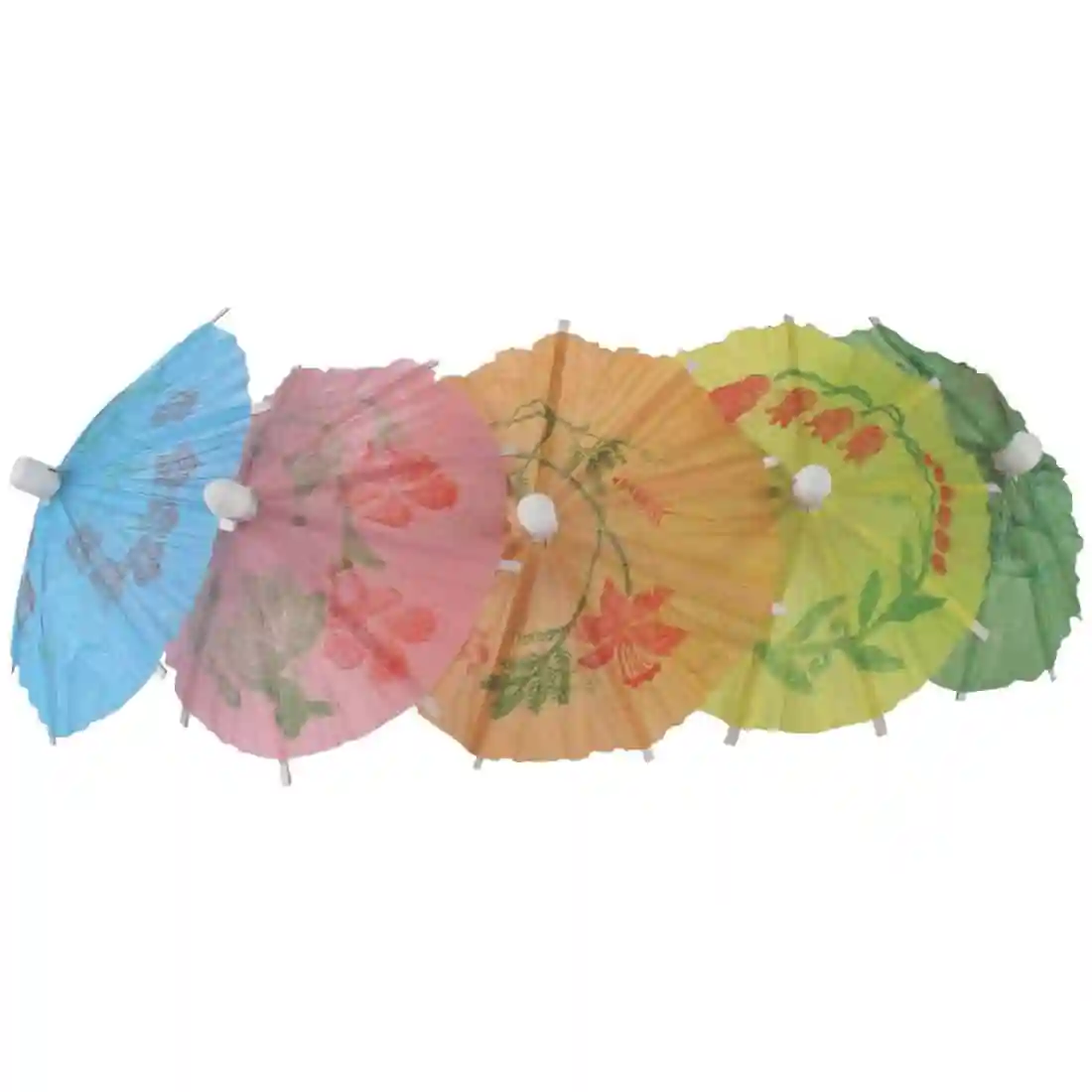 Fiesta Recyclable Paper Parasols Mixed Colours (Pack of 144) - Image 1