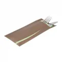 Europochette Bari Brown Cutlery Pouch with Napkin - Image 2