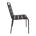Bolero Black Slatted Steel Side Chairs (Pack of 4) - Image 3