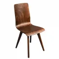 Fameg Wooden Flow Bentwood Walnut Side Chairs (Pack of 2) - Image 1