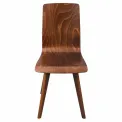 Fameg Wooden Flow Bentwood Walnut Side Chairs (Pack of 2) - Image 2