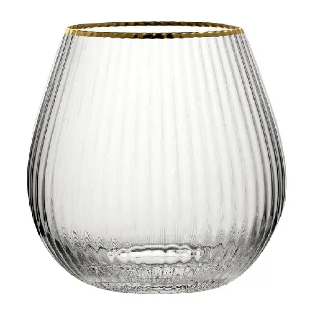 Utopia Hayworth Stemless Gin Gold Rim Glasses 650ml (6 pack) - Image 1