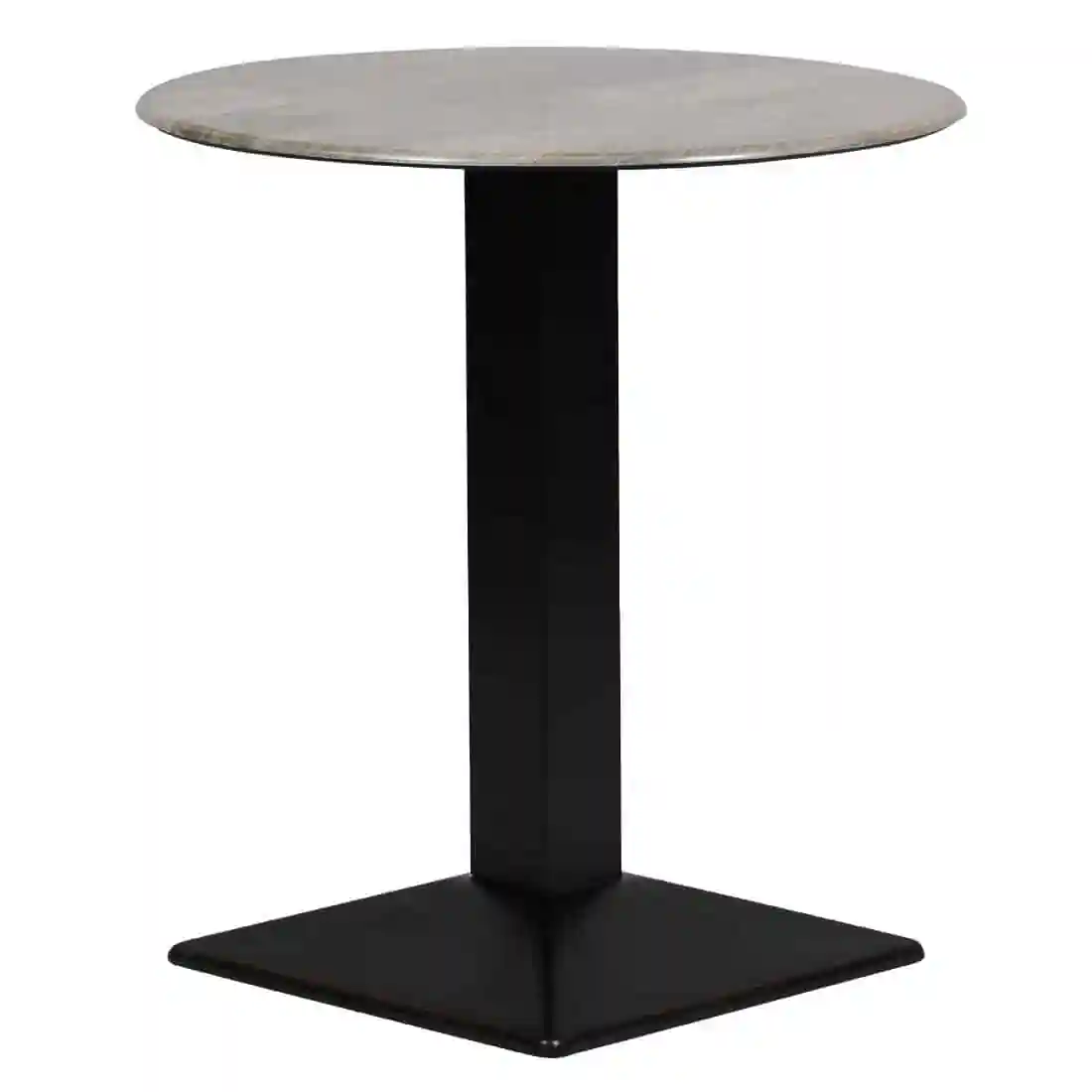 Turin Metal Base 600mm Round Dining Table with Laminate Top in Concrete - Image 1