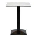 Turin Metal Base 600mm Square Poseur Table with Laminate Top in Marble - Image 2