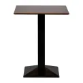 Turin Metal Base 600mm Square Poseur Table with Laminate Top in Walnut - Image 1