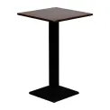 Turin Metal Base 600mm Square Poseur Table with Laminate Top in Walnut - Image 2