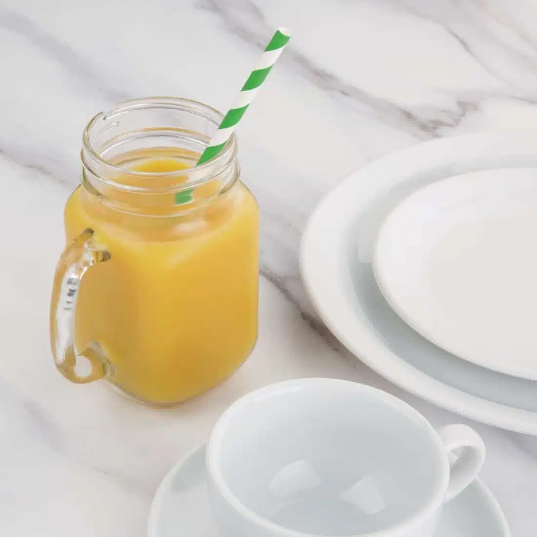 Fiesta Compostable Paper Straws Green Stripes (Pack of 250) - Image 3