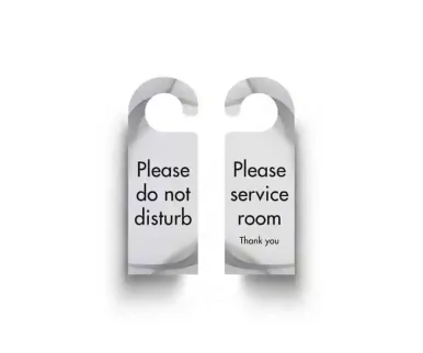 Black & White Do Not Disturb / Please Service Room Door Hangers