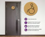 Disabled Toilet Door Symbol Left 150mm - Image 2