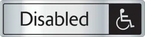 Disabled Toilet Sign - Metal Door Signs
