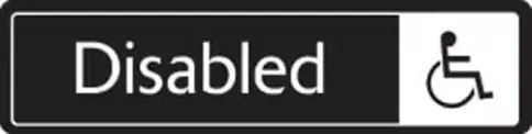 Disabled Toilet Sign - Metal Door Signs