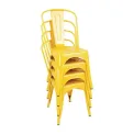 Bolero Bistro Steel Side Chairs Yellow (Pack of 4) - Image 4