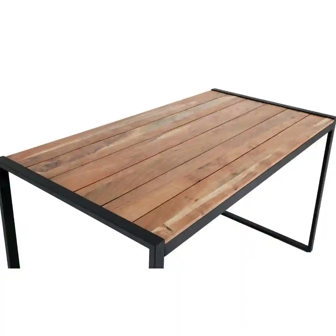 Bolero Steel and Acacia Industrial Bar Table 1800x900mm - Image 4