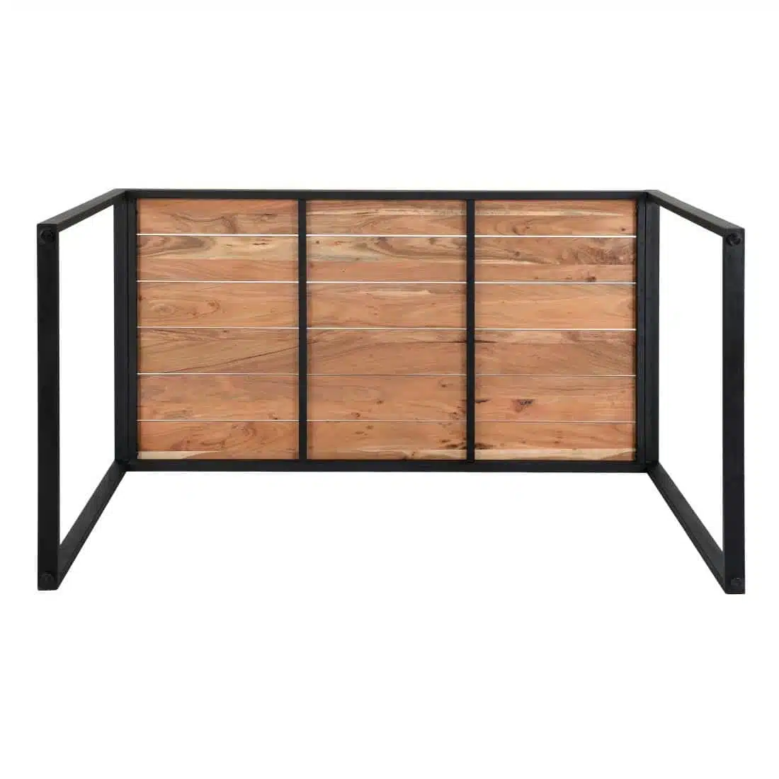 Bolero Steel and Acacia Industrial Bar Table 1800x900mm - Image 5