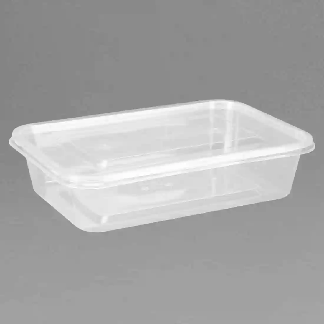Fiesta Recyclable Plastic Microwavable Containers with Lid Small 500ml (Pack of 250) - Image 1