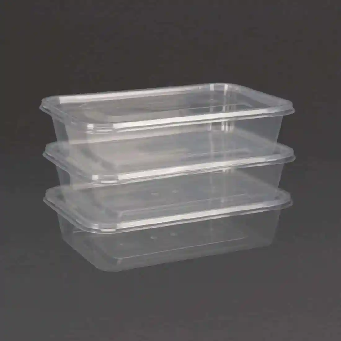 Fiesta Recyclable Plastic Microwavable Containers with Lid Small 500ml (Pack of 250) - Image 4