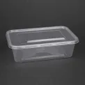 Fiesta Recyclable Plastic Microwavable Containers with Lid Medium 650ml (Pack of 250) - Image 1