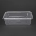 Fiesta Recyclable Plastic Microwavable Containers with Lid Medium 650ml (Pack of 250) - Image 3