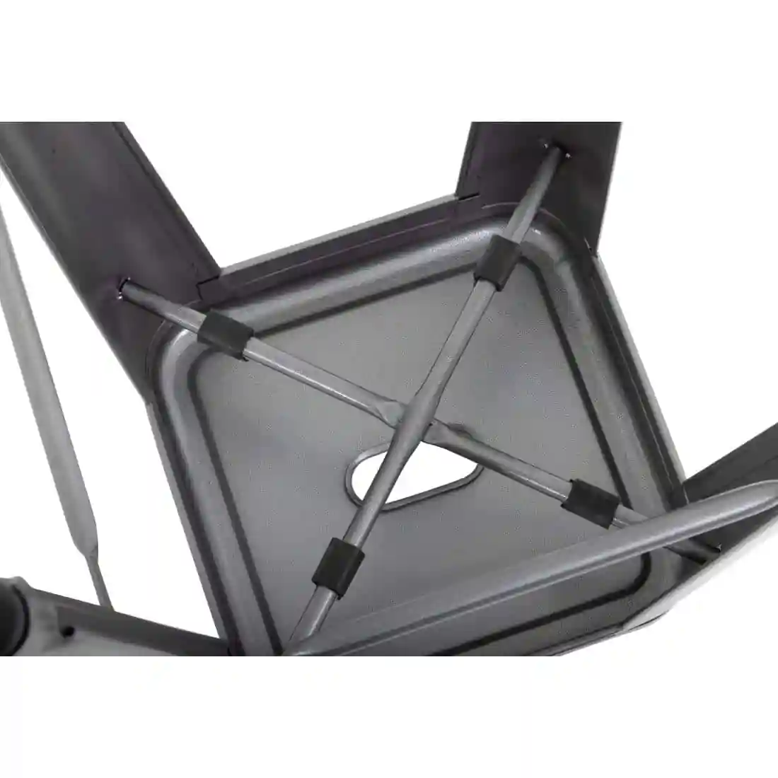 Bolero Bistro Steel High Stool Gun Metal (Pack of 4) - Image 6
